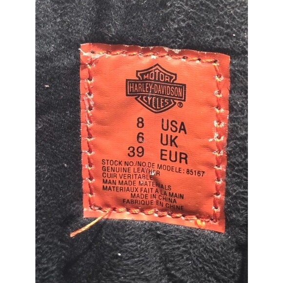 Harley-Davidson Alexa Motorcycle Boots Black Leather Back Lace 85167 Women's 8 - Picture 4 of 16